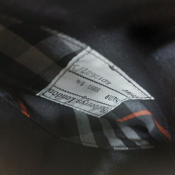 Burberrys Vintage Womens 14R Navy Harrington Jacket Nova Check Lining Excellent - Picture 10 of 16